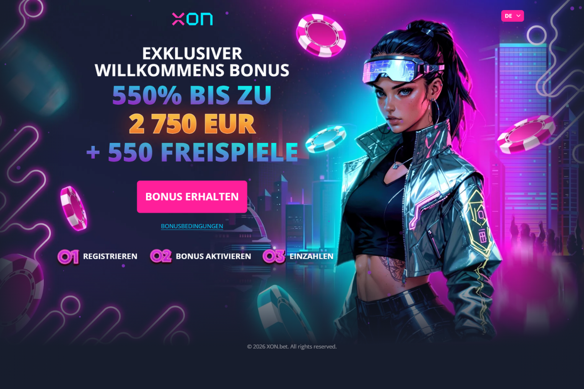 XON.bet Willkommensbonus – bis zu 2.750 € + 550 Freispiele